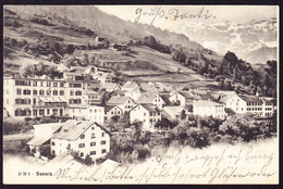 1909 Mit Bahnpost Gelaufene AK Aus Seewis Mit Stabstempel Hendschiken - Seewis Im Prättigau