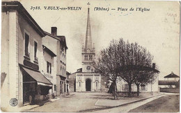 Vaulx En Velin Place De L'Eglise Cachet Du 54° Régiment D'artillerie - Vaux-en-Velin