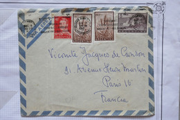 AX2 ARGENTINA  BELLE LETTRE  1950  PAR  AVION POUR PARIS    FRANCIA  ++++AFFRANC. INTERESSANT - Cartas