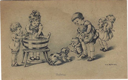 Enfants Et Chiens Bassine Filles Garçons, Par H. ZAHL - Zahl, H.