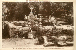 Guémené Sur Scorff * La Fontaine De Longueville * Lavoir Laveuses * Coiffe - Guemene Sur Scorff