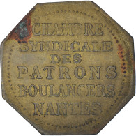 Monnaie, France, Chambre Syndicale Des Patrons Boulangers, Nantes, 1/4 Decime - Monétaires / De Nécessité