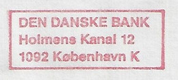 Denmark 1990 Fragment Cover Meter Stamp Slogan Den Danske Bank Danish From Copenhagen - Cartas & Documentos