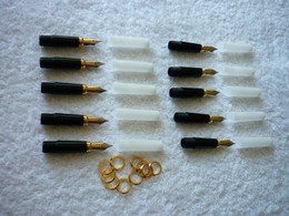 10 Bloc-Plume N°5 Bicolore Pointe M- Pièces Pour Stylo Plume - Fountain Pen Parts - Schrijfgerief