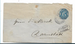 WTB226 / WÜRTTEMBERG - U 14, Ausgabe Von April 1865 Mit Bahnpoststempel + Kastenstempel Stuttgart Bahnhof. - Postal  Stationery