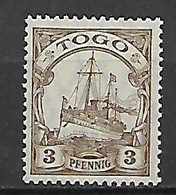 TOGO  COLONIA TEDESCA  1909-14  ORDINARIA YVERT. 19A  NUOVO MNH XF (FILIGRANA LOSANGHE) - Togo