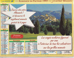 Almanach Du Facteur, Calendrier De La Poste, 1997, SARTHE: J. Cartier-Besson; - Formato Grande : 1991-00
