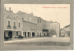 CPA - (82) MONTPEZAT - Aspect Du Café Barthe Sur La Place De La Mairie Au Début Du Siècle - Montpezat De Quercy