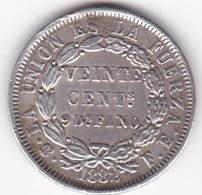 Bolivie 20 Centavos 1882 FE, En Argent, KM# 159 - Bolivia