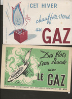 2 BUVARDS  PUBLICITE  SUR LE GAZ - Electricité & Gaz