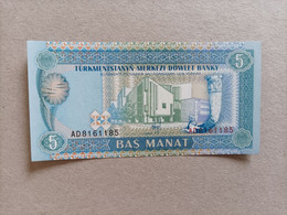 Billete De TURKMENISTAN, De 5 MANAT, Año 1993, Uncirculated - Turkmenistan