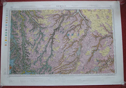 Carte Topographique état Major 1946 Bernay Conches Broglie Orbec Melicourt Preaux Canapville Marnefer Combon Normandie - Topographical Maps