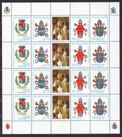1997 Vaticano Vatican 100° PAOLO VI° 4 Serie In Minifoglio MNH** Minisheet - Ungebraucht