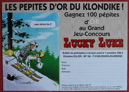 Publicité - Concours Lucky Luke - Les Pépites D'or Du Klondike - 1996 - Affiches & Offsets
