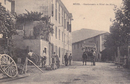 Mézel Gendarmerie Et Hotel Des Alpes Animée - Andere Gemeenten