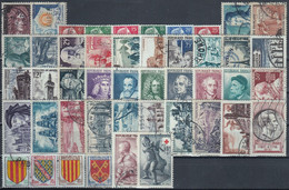 FRANCIA 1955 Nº 1008/1049 AÑO COMPLETO USADO, 46 SELLOS - 1950-1959