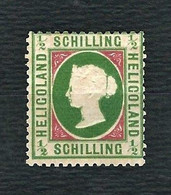 HELGOLAND 1869, Königin Viktoria, ½ S. Verde Azzurro/rosso - MH - Michel 6 - Héligoland