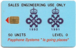 UK - GPT Queens Award Test (Sales Engineering Use, Level 0, Ink Cn. Issue), 1600 4394, 50U, ≃950ex, Used - Emissioni Imprese