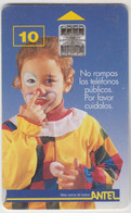 URUGUAY - Little Clown Payaso, TC 019a, 10 $ , Tirage 150.000, Used - Uruguay