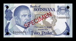 Botswana 2 Pula 1982 Pick 7As Specimen SC UNC - Botswana