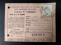 LICENÇA FEDERAÇÃO PORTUGUESA DE CICLISMO - SPORT CLUBE E. BOMBARRALENSE (BA5#C6) - Mitgliedskarten