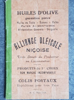 Mini Calendrier Publicitaire Alliance Oléicole Niçoises 1926 Avec Carnet De Notes - Huiles D Olives A NICE FRANCE - Petit Format : 1921-40