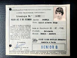 LICENÇA FEDERAÇÃO PORTUGUESA DE CICLISMO - SPORT CLUBE E. BOMBARRALENSE (BA5#C11) - Cartes De Membre