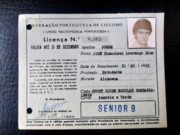 LICENÇA FEDERAÇÃO PORTUGUESA DE CICLISMO - SPORT CLUBE E. BOMBARRALENSE (BA5#C26) - Cartes De Membre