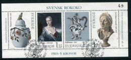 SWEDEN 1979 Swedish Rococo Block  Used.  Michel Block 7 - Usados