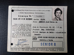 LICENÇA FEDERAÇÃO PORTUGUESA DE CICLISMO - SPORT CLUBE E. BOMBARRALENSE (BA5#C29) - Tarjetas De Membresía