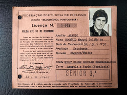 LICENÇA FEDERAÇÃO PORTUGUESA DE CICLISMO - SPORT CLUBE E. BOMBARRALENSE (BA5#C36) - Tarjetas De Membresía