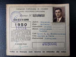 LICENÇA FEDERAÇÃO PORTUGUESA DE CICLISMO - SPORT CLUBE E. BOMBARRALENSE (BA5#C39) - Membership Cards