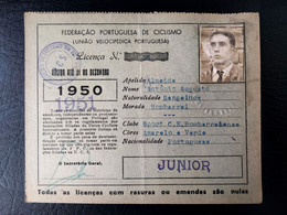 LICENÇA FEDERAÇÃO PORTUGUESA DE CICLISMO - SPORT CLUBE E. BOMBARRALENSE (BA5#C42) - Cartes De Membre