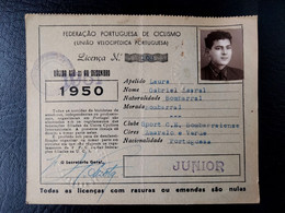 LICENÇA FEDERAÇÃO PORTUGUESA DE CICLISMO - SPORT CLUBE E. BOMBARRALENSE (BA5#C48) - Cartes De Membre