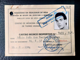 LICENÇA FEDERAÇÃO PORTUGUESA DE CICLISMO - CARTÃO MEDICO DESPORTIVO (BA5#C89) - Mitgliedskarten