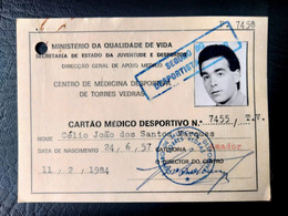 LICENÇA FEDERAÇÃO PORTUGUESA DE CICLISMO - CARTÃO MEDICO DESPORTIVO (BA5#C89) - Cartes De Membre