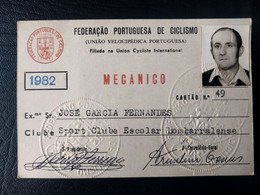 LICENÇA FEDERAÇÃO PORTUGUESA DE CICLISMO - MECANICO - BOMBARRALENSE (BA5#C91) - Membership Cards