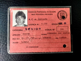 LICENÇA FEDERAÇÃO PORTUGUESA DE CICLISMO - CORREDOR A.C. SANTAREM (BA5#C95) - Cartes De Membre
