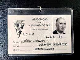 LICENÇA FEDERAÇÃO PORTUGUESA DE CICLISMO - DIRECTOR DESPORTIVO - BOMBARRALENSE (BA5#C96) - Membership Cards