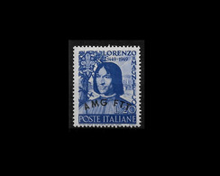 ITALY STAMP - TRIESTE ZONE A - 1949 The 500th An.Birth Of Lorenzo Medici - AMG FTT MH (BA5#58) - Egée (Autonome Adm.)