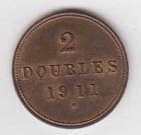 Guernsey Coin 2 Double 1911 - Coins - Guernsey