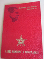 COMMUNIST PARTY OF YUGOSLAVIA, MEMBERSHIP CARD, PHOTO, 1985 - Mitgliedskarten