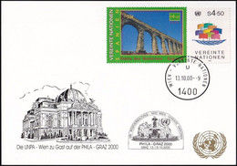 UNO WIEN 2000 Mi-Nr. 220 WEISSE KARTE - PHILA GRAZ 13.10.2000 - Storia Postale