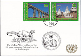 UNO WIEN 2000 Mi-Nr. 221 WEISSE KARTE - INT. BRIEFMARKENBÖRSE SINDELFINGEN 27.10.2000 - Covers & Documents