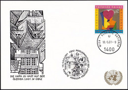 UNO WIEN 2001 Mi-Nr. 228 WEISSE KARTE - ÖVEBRIA GRAZ 18.05.2001 - Covers & Documents