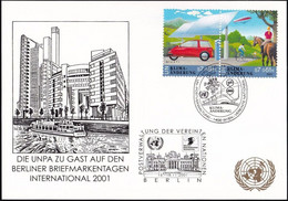 UNO WIEN 2001 Mi-Nr. 234 WEISSE KARTE - INT. BRIEFMARKENTAGE BERLIN 16.11.2001 - Cartas & Documentos