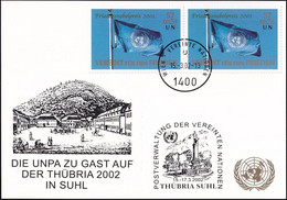 UNO WIEN 2002 Mi-Nr. 237 WEISSE KARTE - THÜBRIA SUHL 15.03.2002 - Lettres & Documents