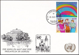 UNO WIEN 2002 Mi-Nr. 244 WEISSE KARTE - PHILATELIA LEIPZIG 02.09.2002 - Lettres & Documents