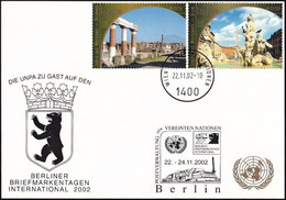 UNO WIEN 2002 Mi-Nr. 247 WEISSE KARTE - INT. BRIEFMARKENTAGE BERLIN 22.11.2002 - Covers & Documents