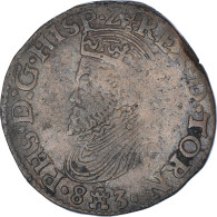 Monnaie, Pays-Bas Espagnols, Philippe II, Liard, 1583, Tournai, TB+, Cuivre - Pays Bas Espagnols